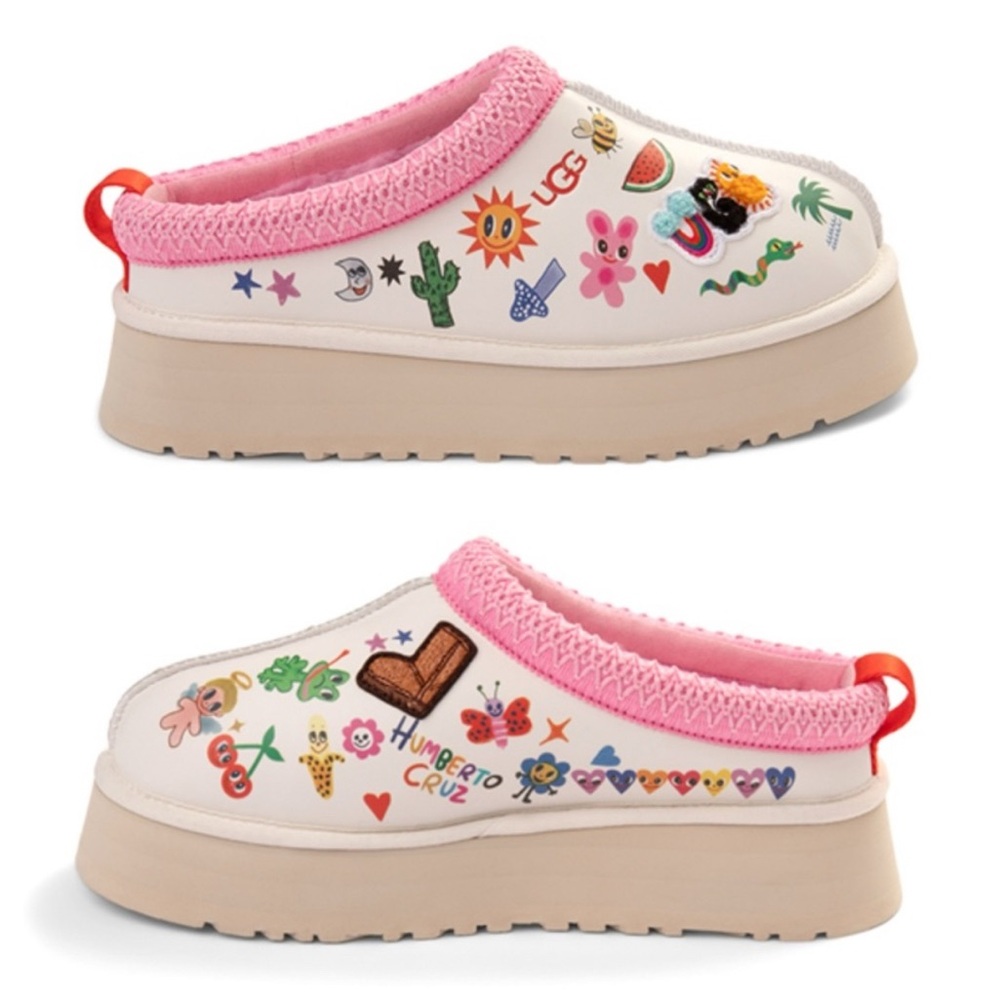 UGG Pink and Cream Women's Slippers